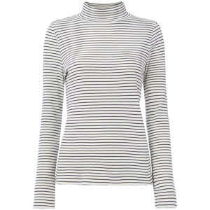 Whistles Ivory Stripe Rib Detail Polo